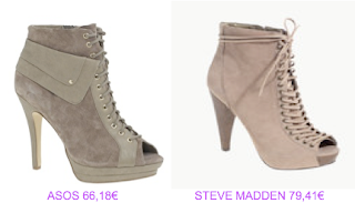 Botines pee toe 3 Asos vs Steve Madden